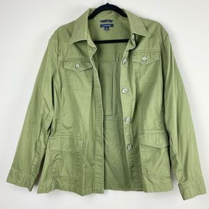 Women’s Land’s End Olive Utility Jacket